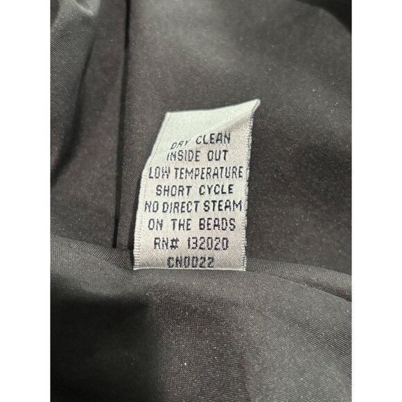 Simply Liliana Black Dress W/ Satin Skirt & Beaded Sleeve Detail Size 10 Womens - Picture 11 of 11